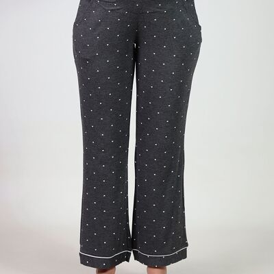 Long Pajama Bottoms With Hearts