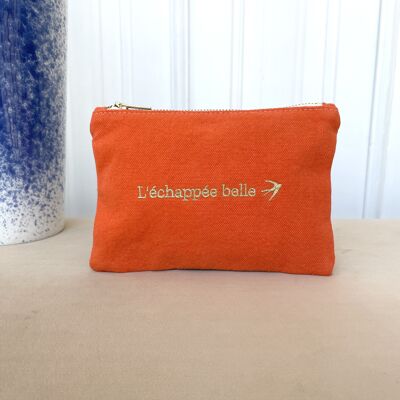 Small Madeleine Pouch - Tangerine