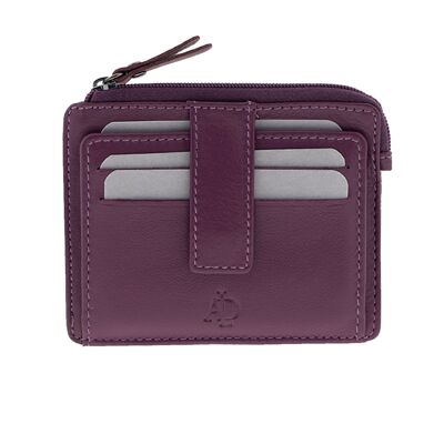 Adapell -Card Holder- Purse Card Holder - Leather Card Holder - Authentic Leather Card Holder -Capacity up to 16 Cards (purple) 4