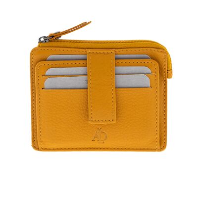 Adapell -Card Holder- Purse Card Holder - Leather Card Holder - Genuine Leather Card Holder -Capacity up to 16 Cards (mustard) 9