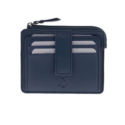 Adapell -Card Holder- Purse Card Holder - Leather Card Holder - Authentic Leather Card Holder -Capacity up to 16 Cards (navy) 10