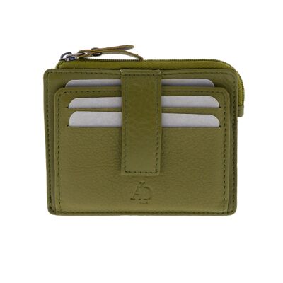 Adapell -Card Holder- Card Holder Purse - Leather Card Holder - Genuine Leather Card Holder -Capacity up to 16 Cards (olive green) 11