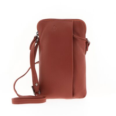 Bolso porta móvil unisex de Cuero de vacuno de Calidad superior – Bolso móvil piel auténtica. 5