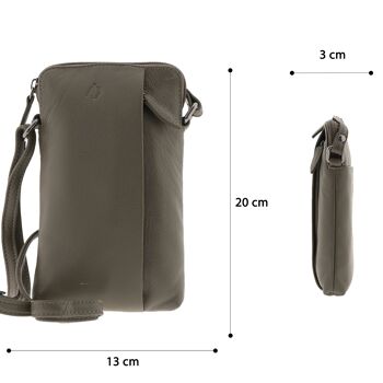 Sac pour téléphone portable unisexe en cuir de vachette de qualité supérieure - sac pour téléphone portable en cuir véritable. sept 4