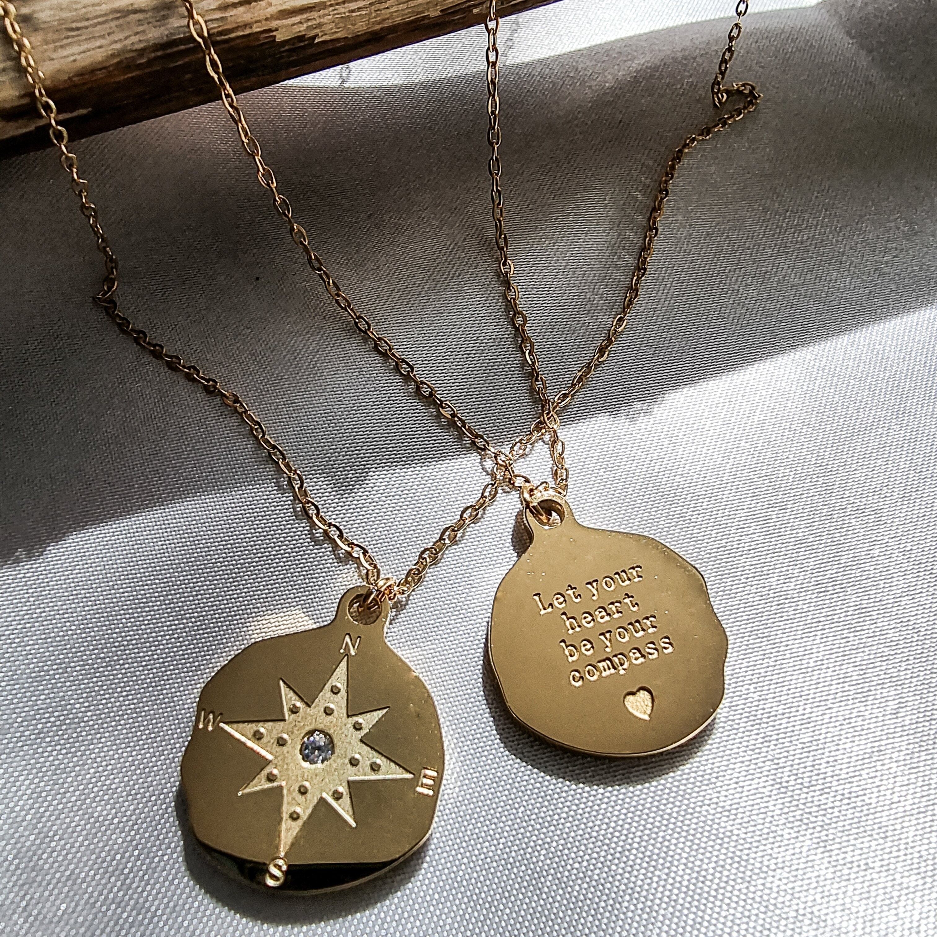 Compass Pendant (Gold) – Ares Treasures
