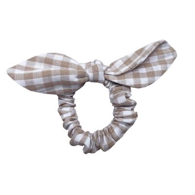Children's scrunchie beige vichy