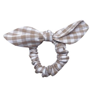 Kinder Scrunchie Beige Vichy