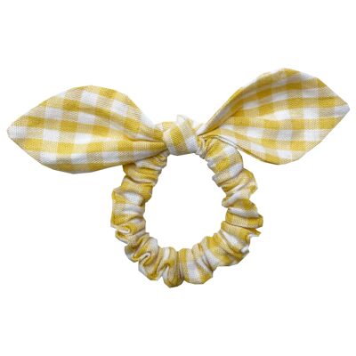 Children's Scrunchie Yellow Vichy