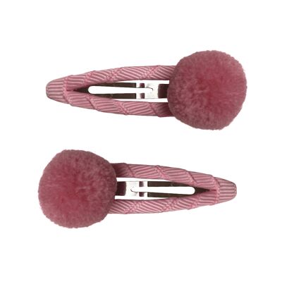 Set di fermagli per capelli Olivia in rosa scuro