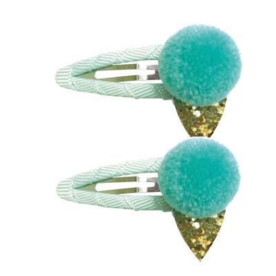 Hair clip Ice Cream with clip in mint
