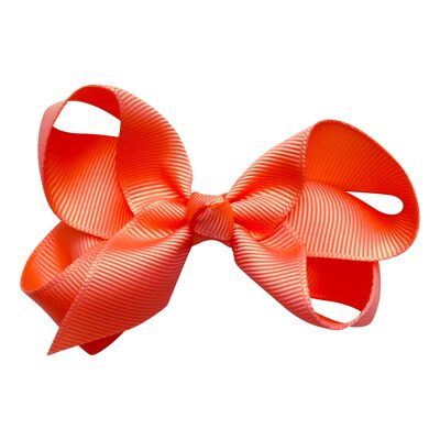 Maxima hair bow with clip in rusty orange