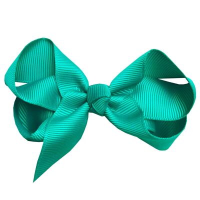 Maxima hair bow with clip in petrol