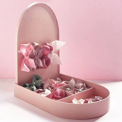 Claire hair bow holder in pink floral
