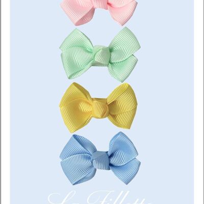 Estelle Clip Hair Bow Set - Ice Cream