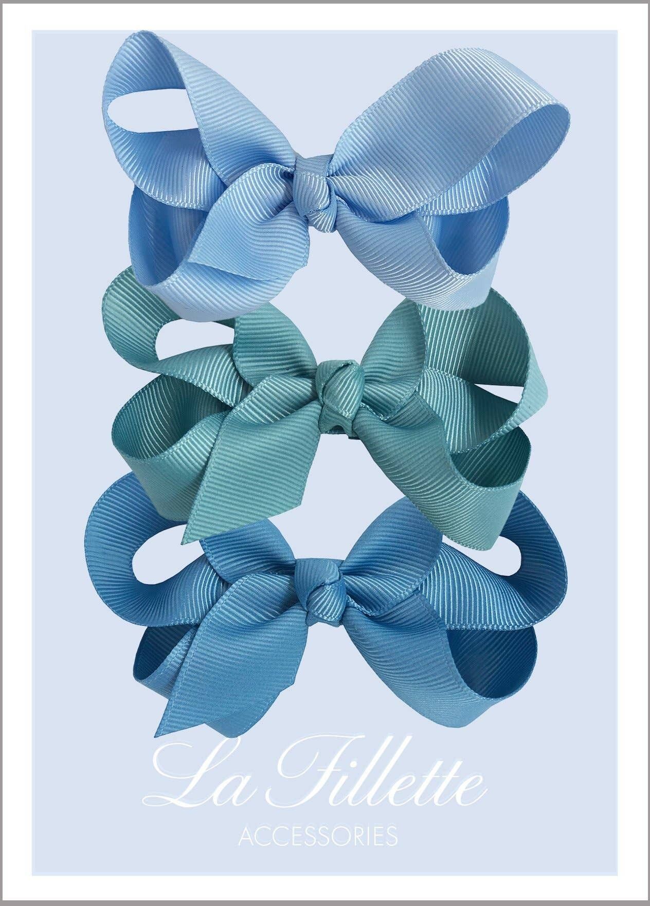 Set di fiocchi per capelli Maxima Clip - Luna blu