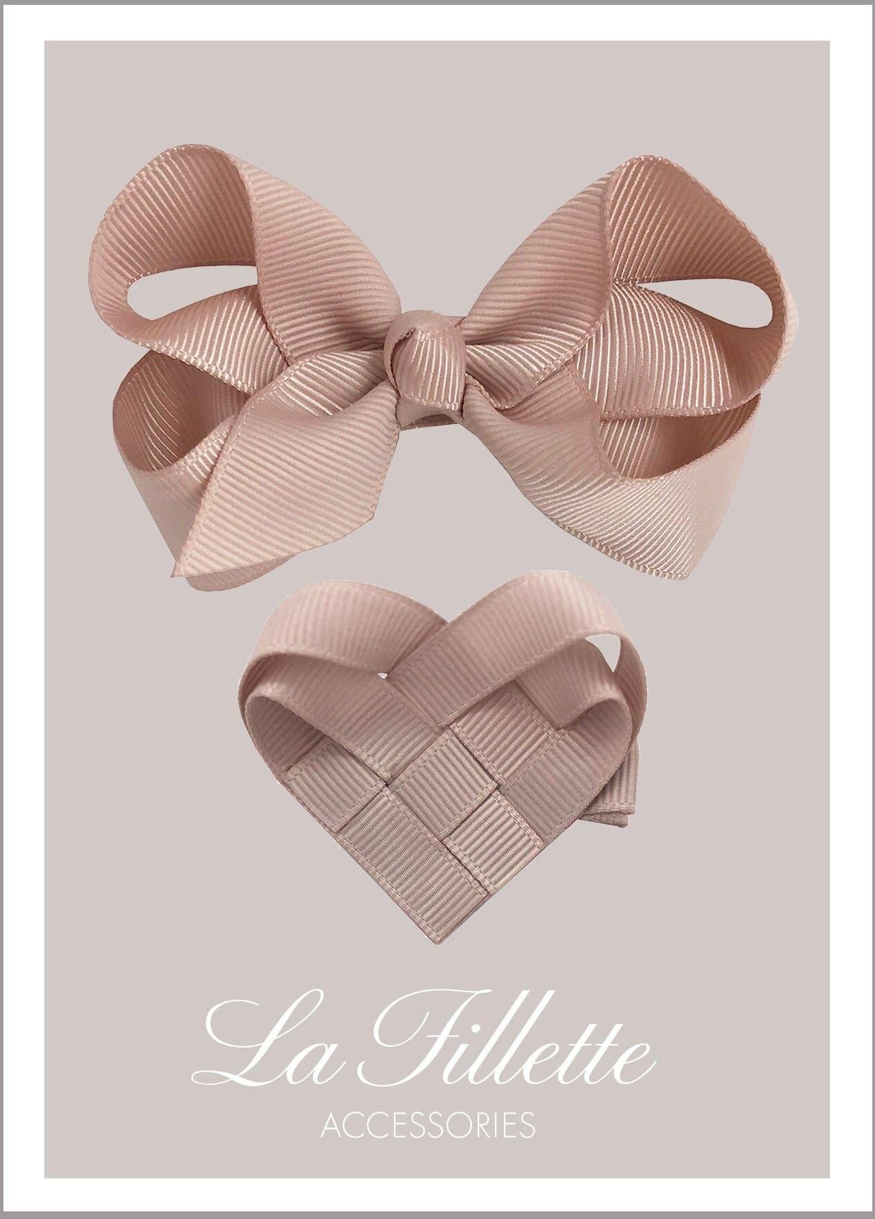 Je t'aime Maxima nœud pour cheveux avec clip vanille