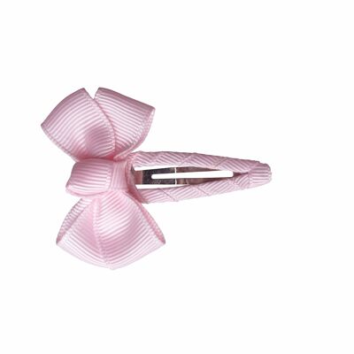 Hair bow Estelle with hair clip in powder pink