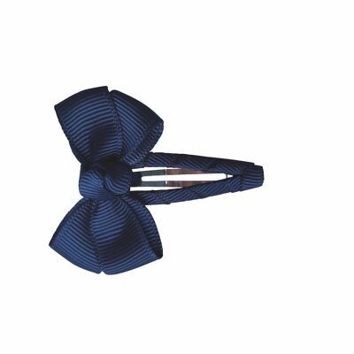 Hair bow Estelle with hair clip in dark blue