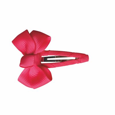 Hair bow Estelle with hair clip in neon coral