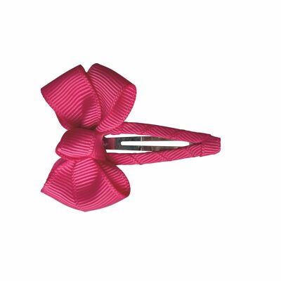 Hair bow Estelle with hair clip in fuchsia