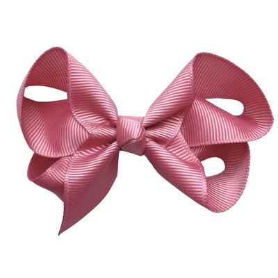 Maxima hair bow with clip in oriental pink