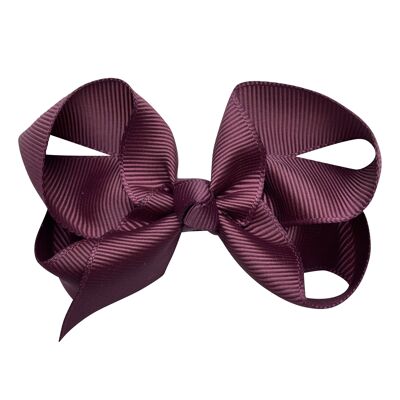 Maxima hair bow with clip in bordeaux