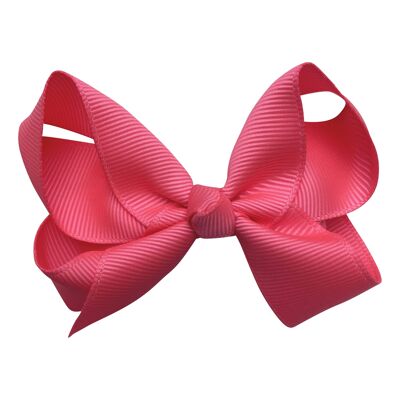 Maxima hair bow with clip in neon coral