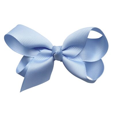 Maxima hair bow with clip in light blue