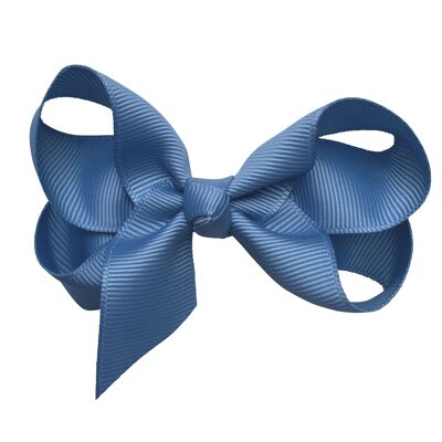 Maxima hair bow with clip in dusty blue