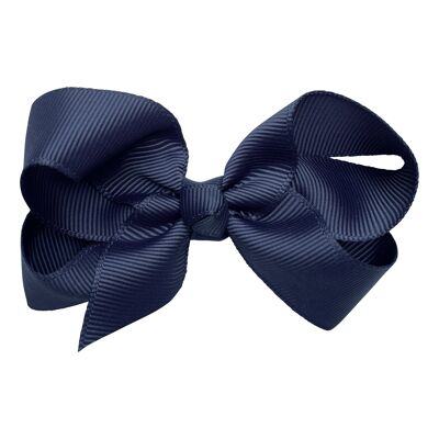 Maxima hair bow with clip in navy blue