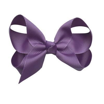 Maxima hair bow with clip in purple