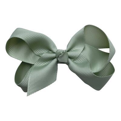 Maxima hair bow with clip in pale green