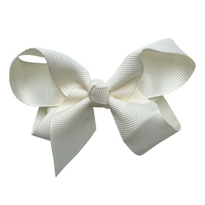 Maxima hair bow with clip in ivory
