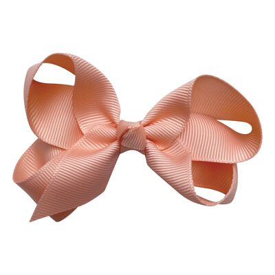 Maxima hair bow with clip in salmon