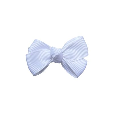 Estelle hair bow with clip in white