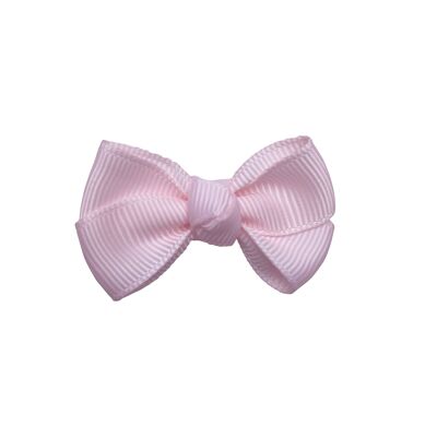 Estelle hair bow with clip in powder pink