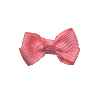 Estelle hair bow with clip in coral