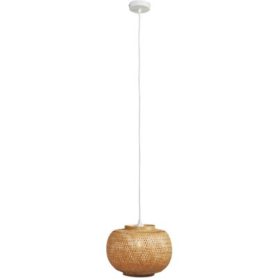 Suspension 28917BS Beige - abat jour Bambou