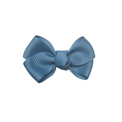 Estelle hair bow with clip in dusty blue