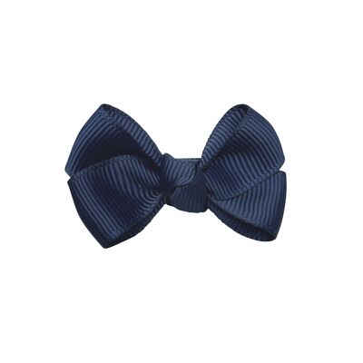 Estelle hair bow with clip in navy blue