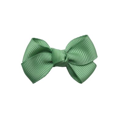 Estelle hair bow with clip in emerald green