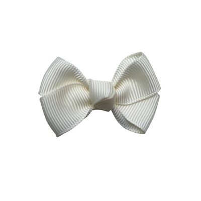 Estelle hair bow with clip in ivory