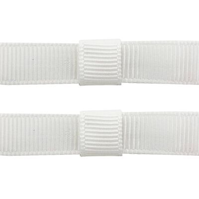 Barrette Charlotte with clip in white