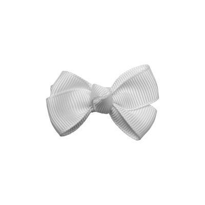 Estelle hair bow with clip in warm white