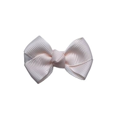 Estelle hair bow with clip in pastel pink