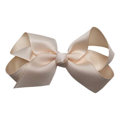 Maxima hair bow with clip in nude
