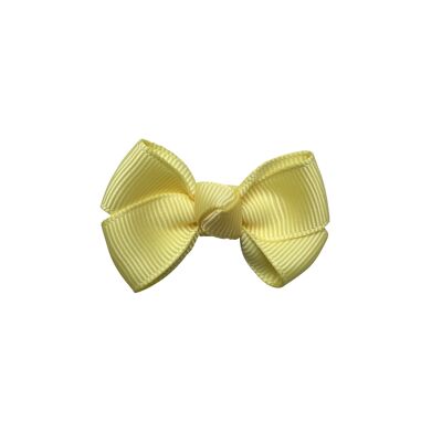 Estelle hair bow with clip in lemon yellow