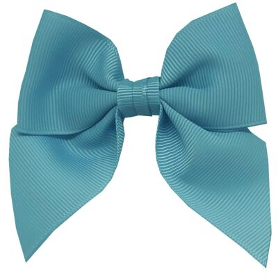 Chloé hair bow with clip in light turquoise