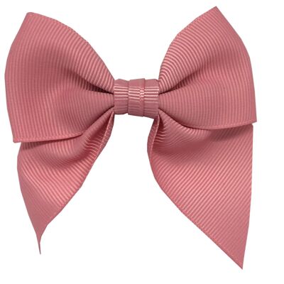 Chloé hair bow with clip in dusky pink