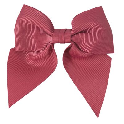 Chloé hair bow with clip in oriental pink